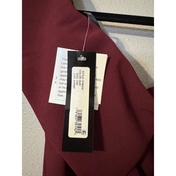 Xscape Formal Long Dress 14W Burdundy Party Gala Cruise Wedding Washable NEW - Picture 12 of 15